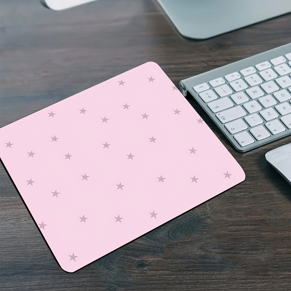 Laptop Accessories Pink - แผ่นรองเมาส์สีชมพู แผ่นรองเมาส์น่ารักกันลื่นสำหรับแล็ปท็อป โฮมออฟฟิศ