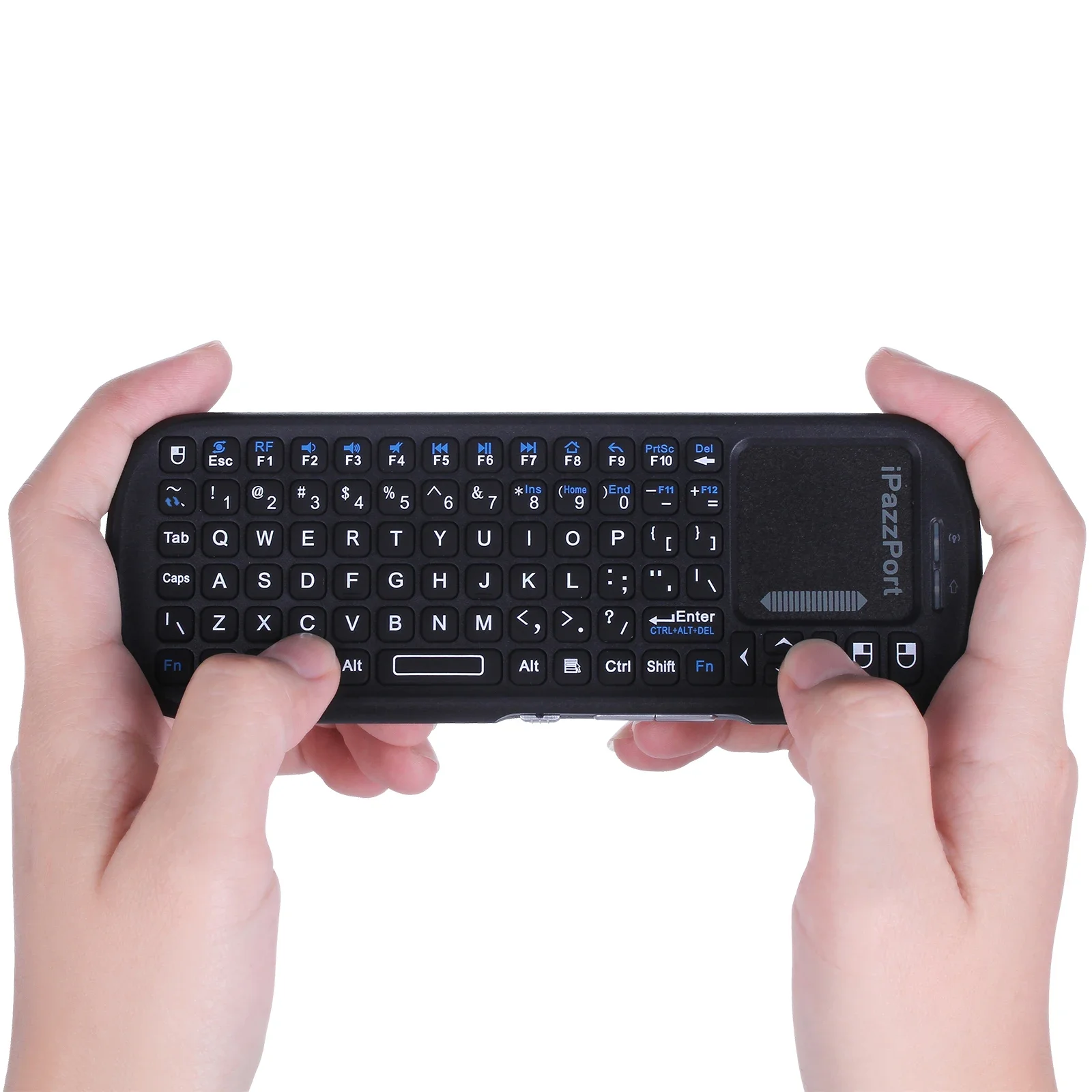Laptop Accessories Combo - ไอพัซพอร์ต มินิ บลูทูธ&คีย์บอร์ดไร้สาย 2.4GHz พร้อมเมาส์ทัชแพดสำหรับกล่องทีวีแอนดรอย/พีซี/แท็บเล็ต/PS4/ราสเบอร์รี่ Pi