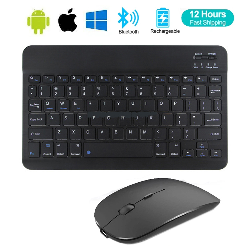 Laptop Accessories Combo - คีย์บอร์ดไร้สายภาษาสเปนภาษาฝรั่งเศส azerty ภาษารัสเซียเกาหลีพร้อมบลูทูธ N MINI สำหรับ