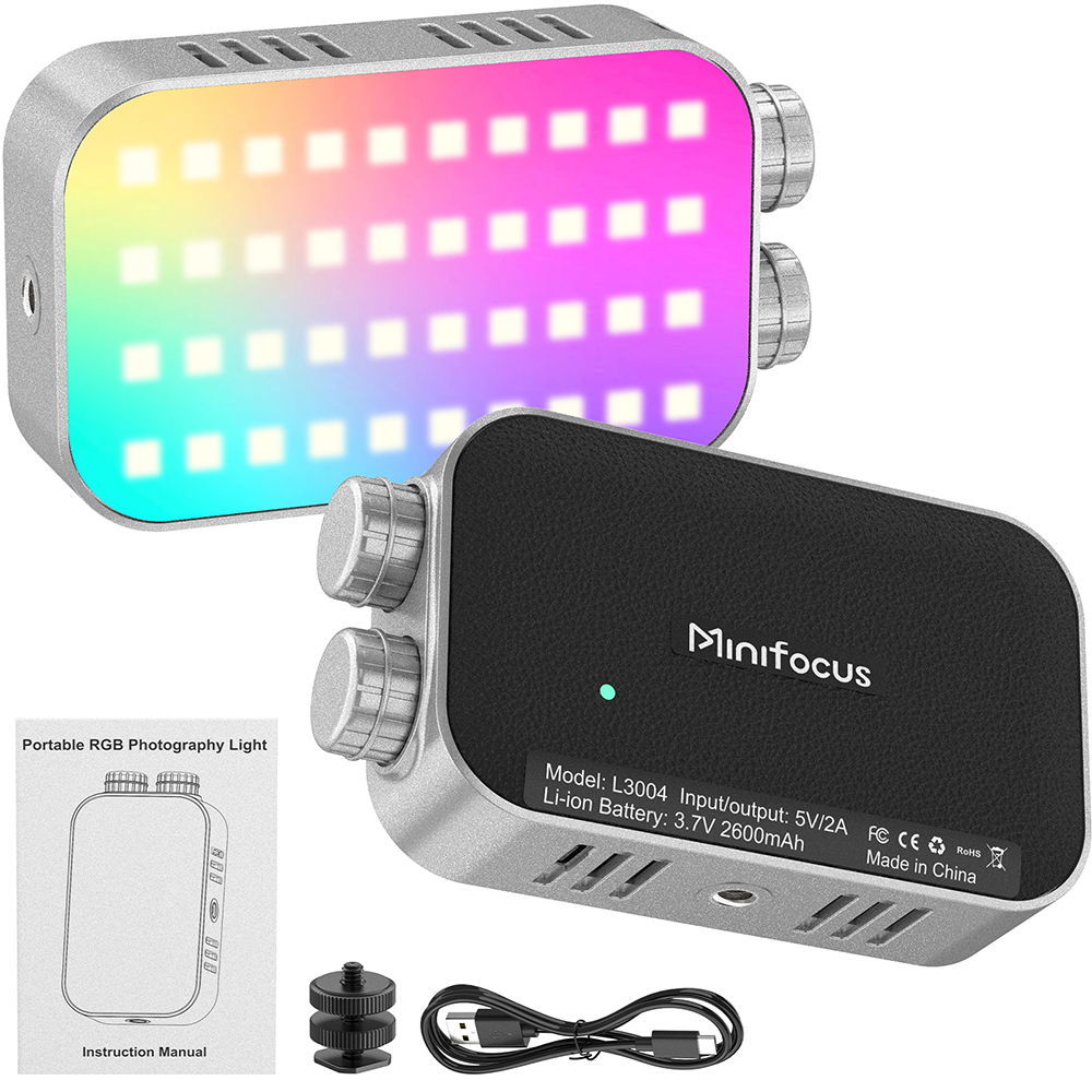 Laptop Accessories Rgb - ไฟเติม RGB พกพาแบบพ็อกเก็ตโทฟู ไฟ LED วิดีโอแบบเรโทร