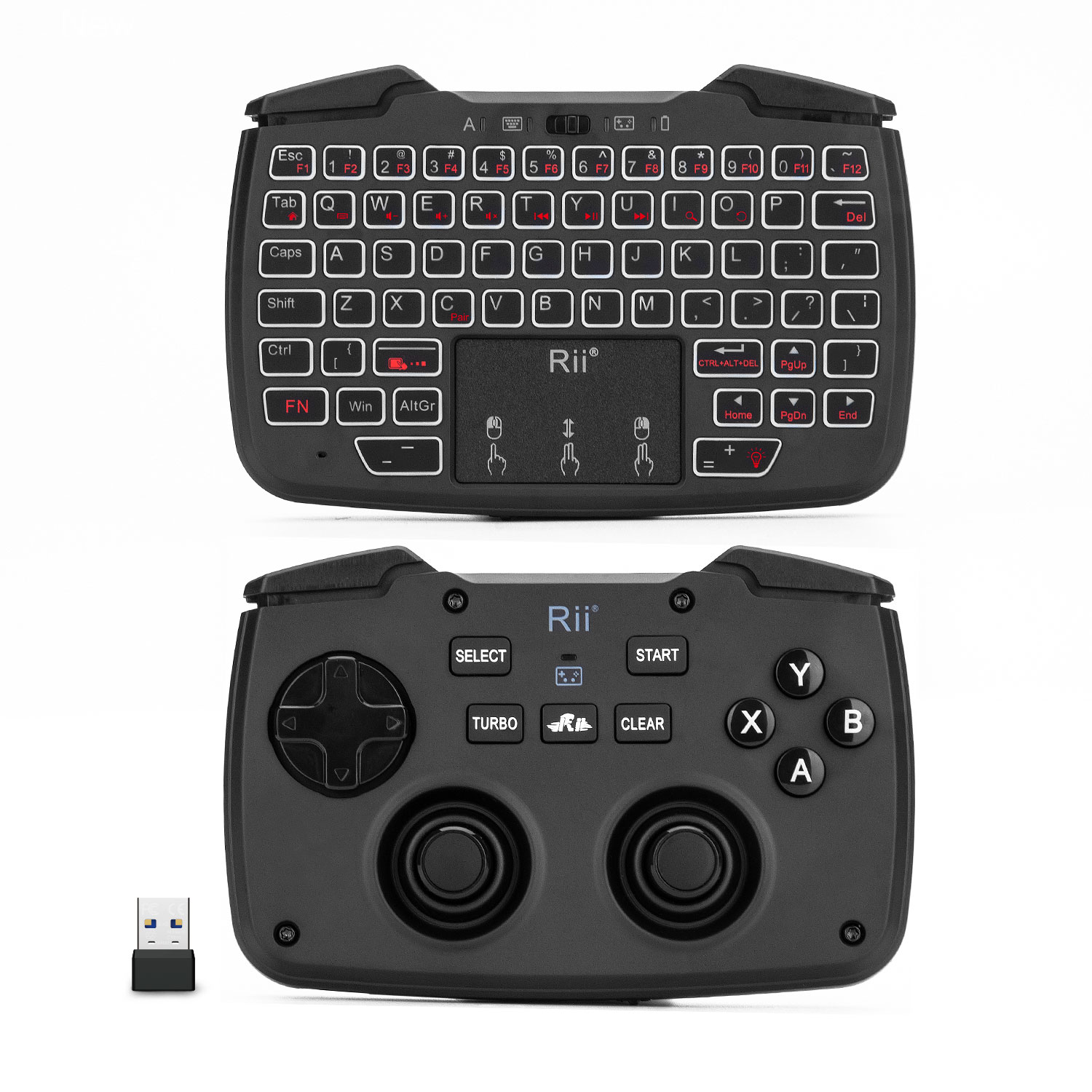 Laptop Accessories Combo - Rii RK707 คีย์บอร์ดและเมาส์เกมไร้สายแบบพกพา 2.4GHz พร้อมฟังก์ชันเทอร์โบ สำหรับ