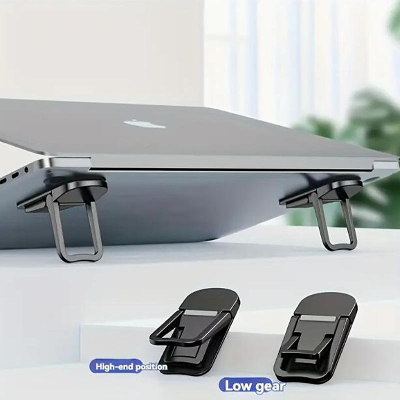 Laptop Stand Riser - ขาตั้งแล็ปท็อปแบบพับได้ขนาดเล็ก 2/4 ชิ้น ปรับมุมได้สองระดับ พกพาสะดวก ช่วยระบายความร้อน