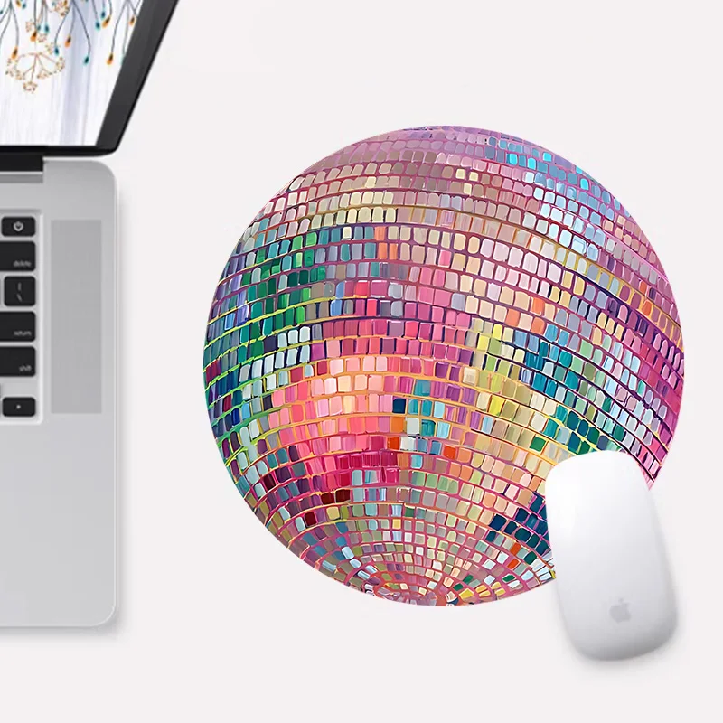 แผ่นรองเมาส์ทรงกลมสีชมพูแบบดิส - Laptop Accessories Pink บทวิจารณ์และราคา