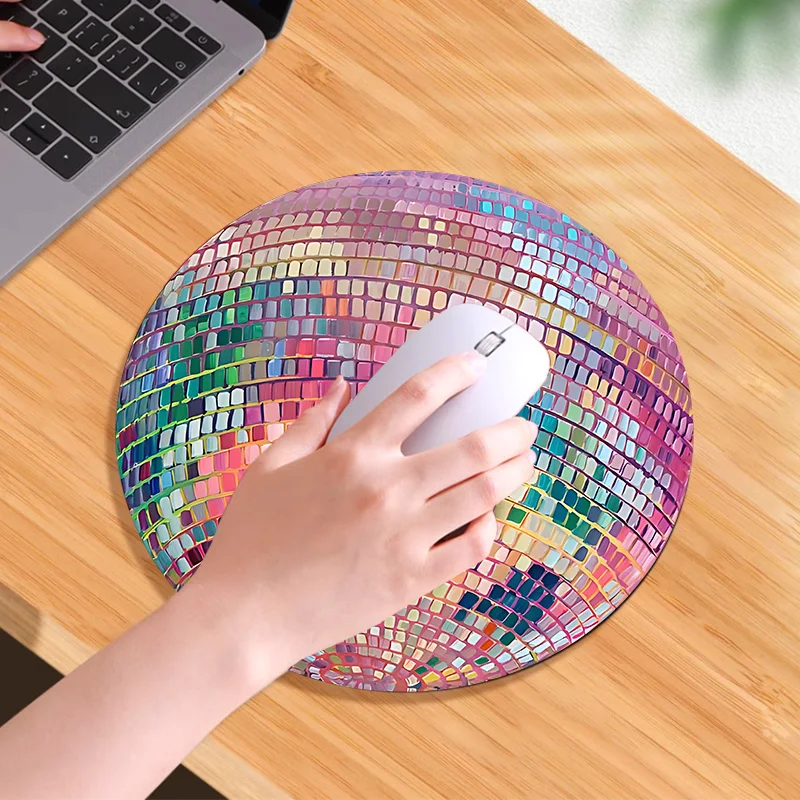 แผ่นรองเมาส์ทรงกลมสีชมพูแบบดิส - Laptop Accessories Pink บทวิจารณ์และราคา