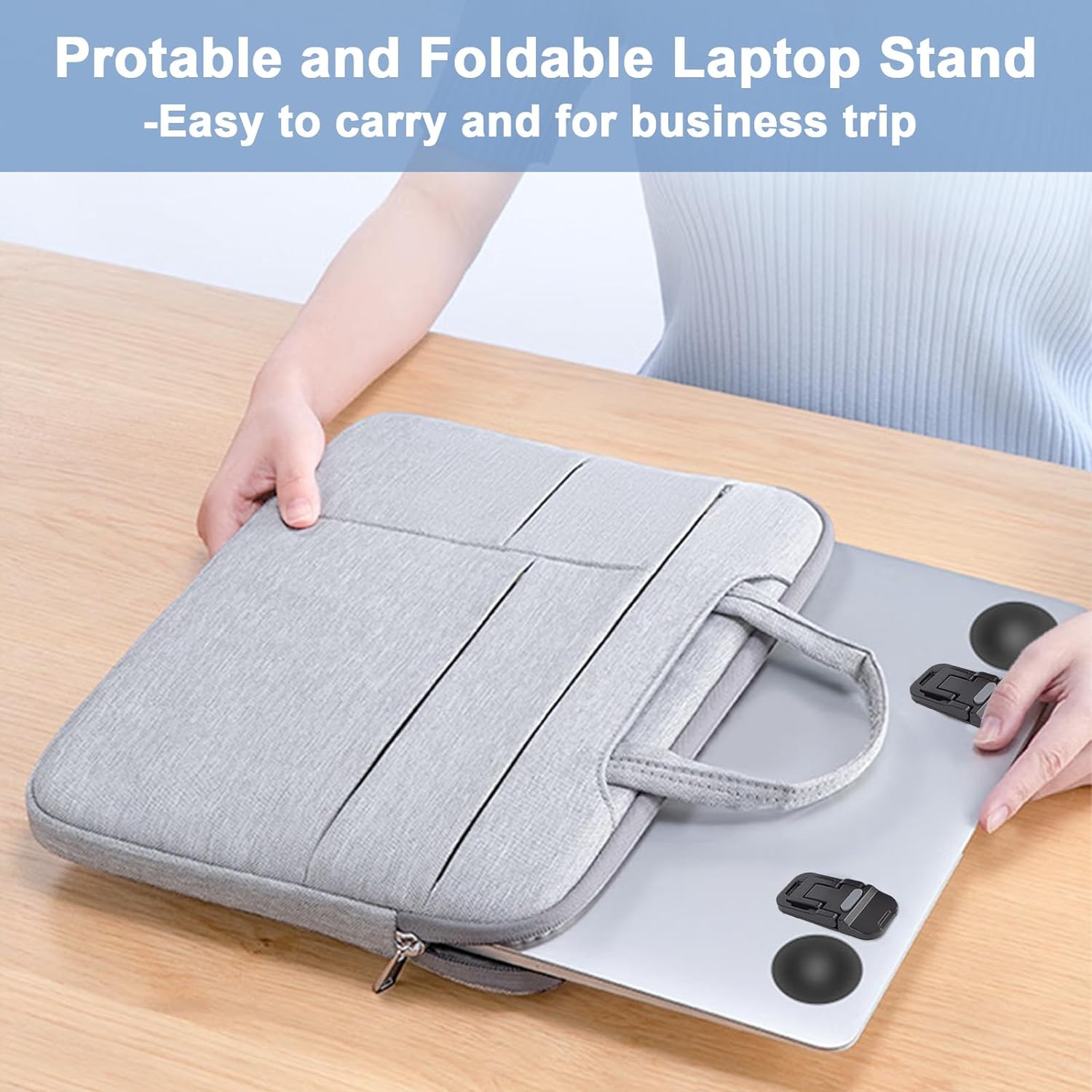 ขาตั้งโน้ตบุ๊กแบบพับได้ 2 ชิ้น - Laptop Stand Riser บทวิจารณ์และราคา