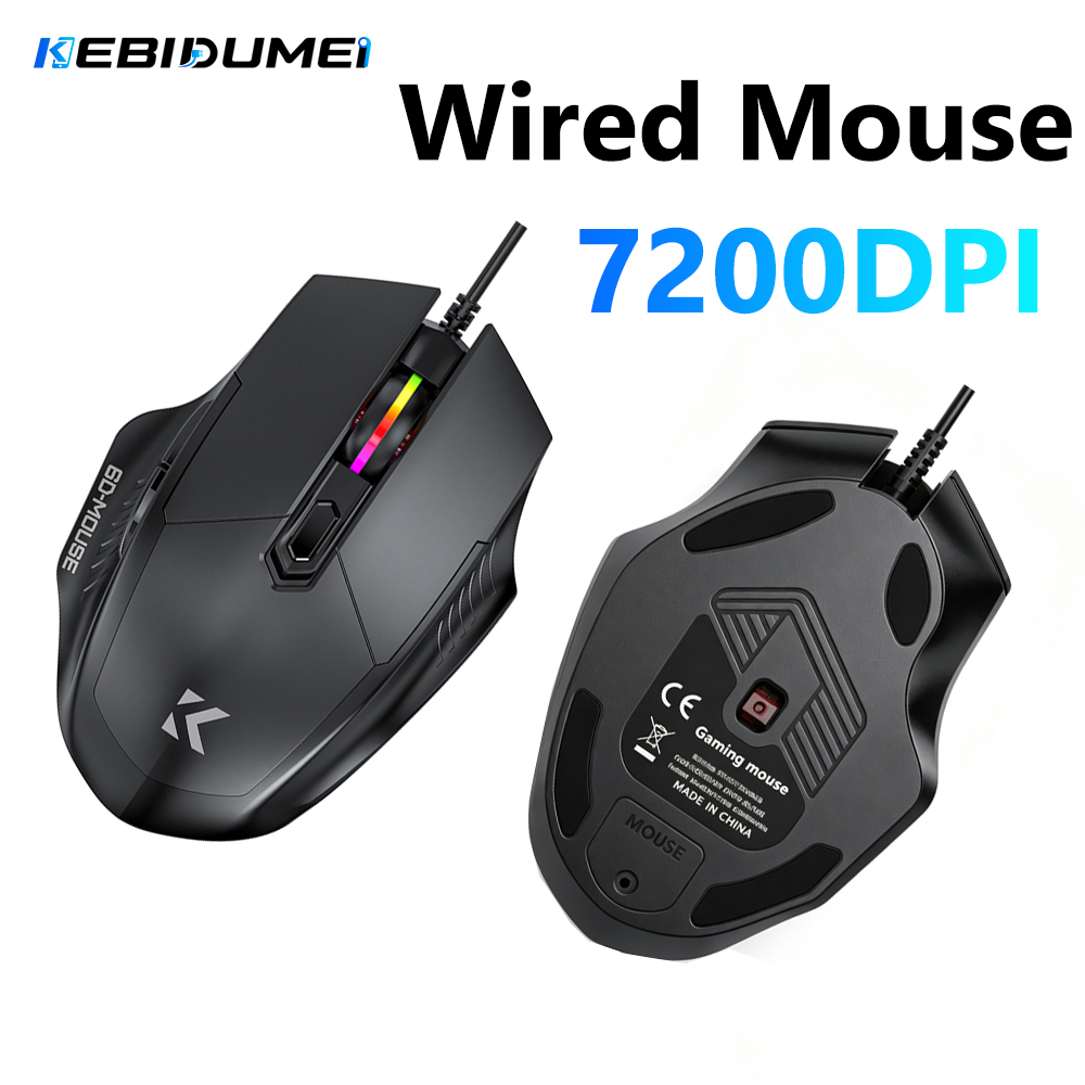 KEBIDUMEI 7200DPI เมาส์แบบมีสา - Laptop Accessories Rgb บทวิจารณ์และราคา