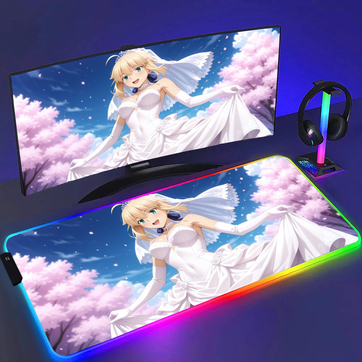 RGB อะนิเมะ Fate Saber MousePa - Laptop Accessories Rgb บทวิจารณ์และราคา