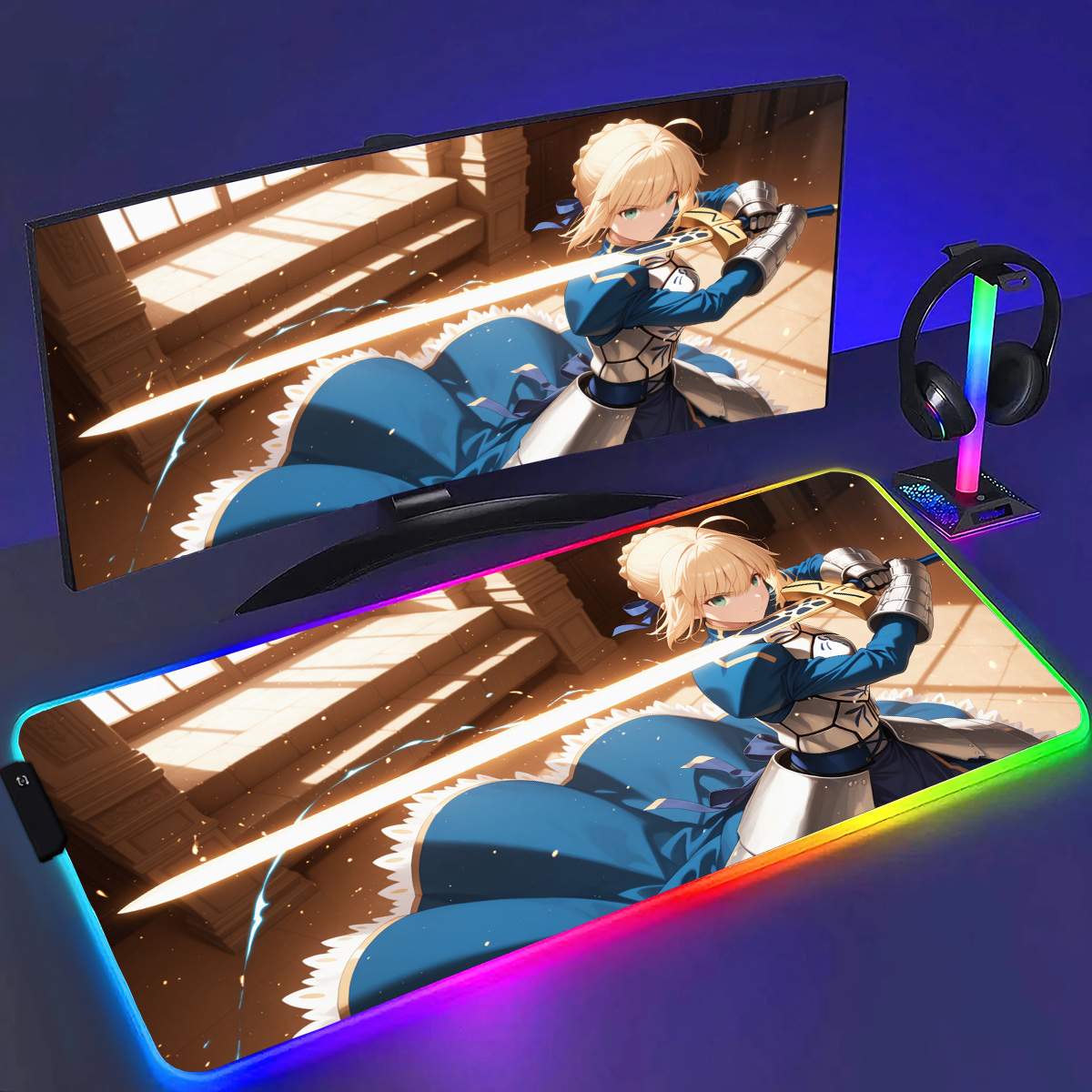 RGB อะนิเมะ Fate Saber MousePa - Laptop Accessories Rgb บทวิจารณ์และราคา