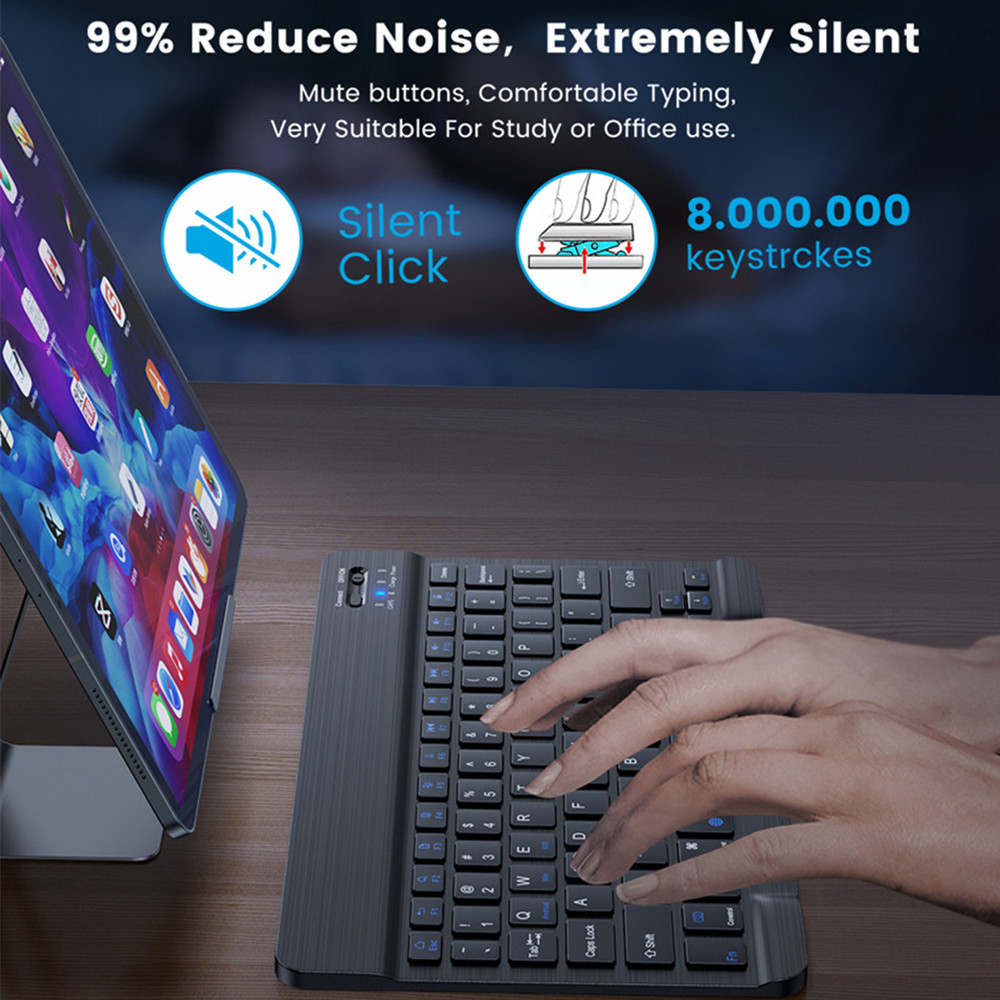 10 นิ้วคีย์บอร์ดไร้สายบลูทูธมิ - Laptop Accessories Combo บทวิจารณ์และราคา