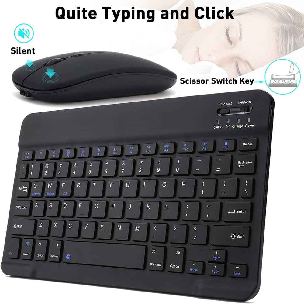 10 นิ้วคีย์บอร์ดไร้สายบลูทูธมิ - Laptop Accessories Combo บทวิจารณ์และราคา