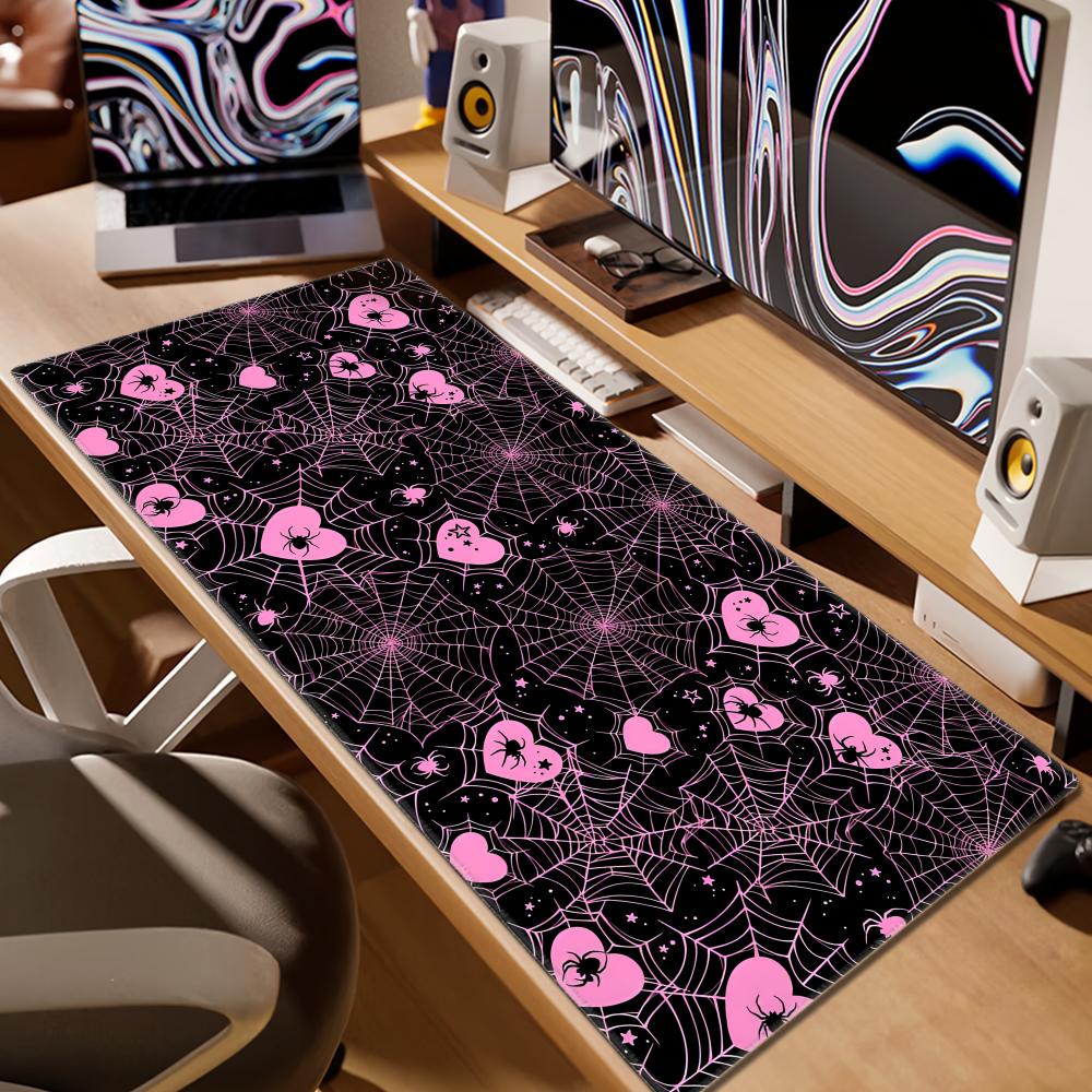 แผ่นรองเมาส์ลายใยแมงมุมสีขาวหร - Laptop Accessories Pink บทวิจารณ์และราคา