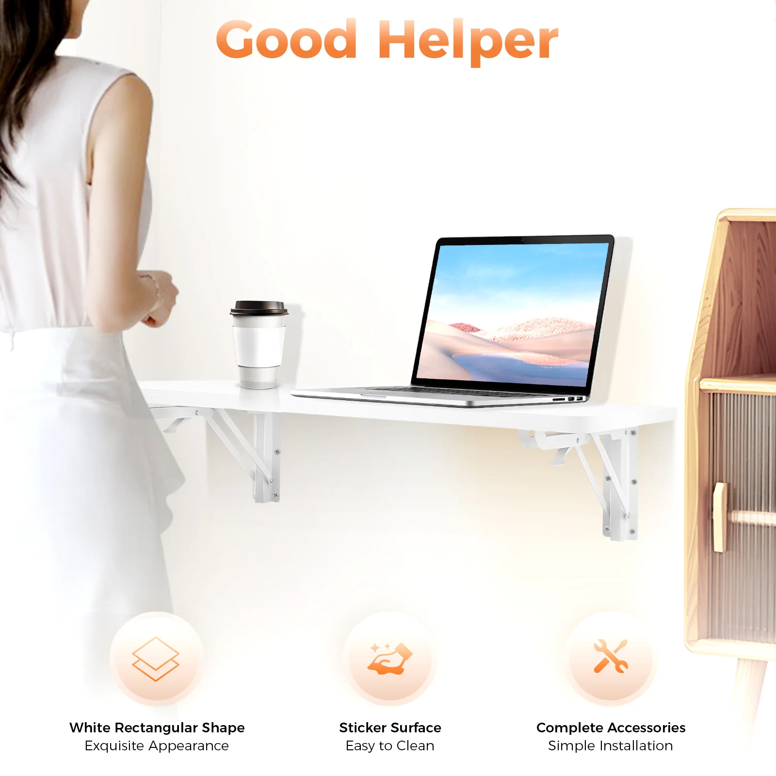 โต๊ะทำงานติดผนังแบบพับได้ ประห - Laptop Accessories Officeworks บทวิจารณ์และราคา