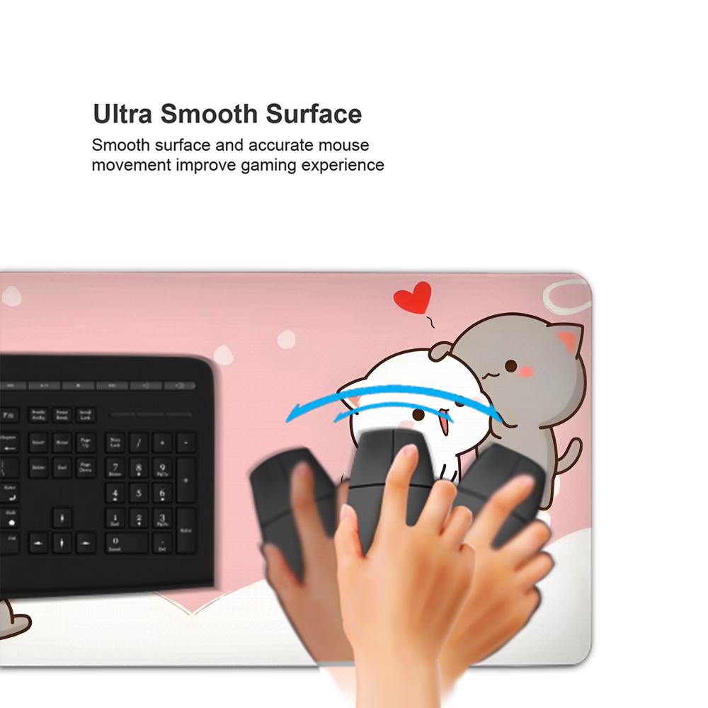 แผ่นรองเมาส์เกมมิ่ง XXL ลายคาว - Laptop Accessories Pink บทวิจารณ์และราคา