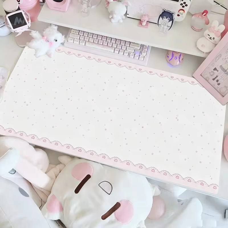 แผ่นรองเมาส์หนัง PU สีชมพูหวาน - Laptop Accessories Pink บทวิจารณ์และราคา